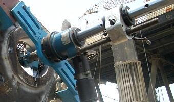 on-site machining is often a solution for alignment problems